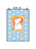 Mr. & Mrs. Panda Bild Einhorn Prinzessin ohne Spruch in Blau Pastell