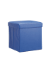 relaxdays Faltbarer Sitzhocker in Blau - (B)38 x (H)38 cm