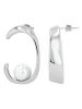 Adeliás Damen Ohrringe aus Edelstahl mit Perle in silber