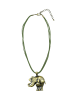 collezione alessandro Kurze Kette " Elefant " in grün