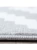 KADIMA DESIGN Teppich Kurzflor Waschbar Geometrisch INN Strapazierfähig OEKO-TEX in Grau