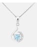 Diamant L'éternel Halskette aus 375 Weißgold mit 0.31 Karat Diamant mit Topas