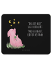 Mr. & Mrs. Panda Mouse Pad Schwein Glück mit Spruch in Schwarz