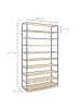 relaxdays Schuhschrank Valentin in Beige - (B)88 x (H)161 x (T)30 cm