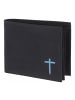 oxmox New Cryptan Geldbörse RFID Schutz 12 cm schwarz-freedom cross cyan