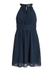 Vila Lockeres Sommer Dress Stickerei Kleid mit Neckholder in Dunkelblau