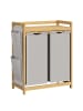 SONGMICS Wäschekorb Rocki in Rauchgrau - (B)33 x (H)78 x (T)63.2 cm