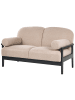 Beliani 2-Sitzer Sofa PILARNE in Beige/Schwarz - (W) 153 x (H) 88 x (L) 84 cm