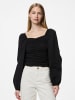 Pieces Oberteil mit langen Ärmeln in Black