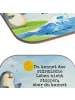 Mr. & Mrs. Panda Getränkeuntersetzer Pinguin Surfer Design mit S... in Weiß