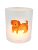 Mr. & Mrs. Panda Windlicht Hund Flauschig ohne Spruch in Transparent