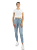 Janice 4 x Damen crop T-Shirt hochgeschlossen Nerano in Weiß/Schwarz/Petrol/Beige