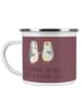 Mr. & Mrs. Panda Camping Emaille Tasse Verlobung Schritt mit Spruch in Kaffa Coffee