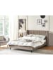 Beliani 2-tlg Doppelbett VILLETTE in Beige/Schwarz