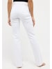 ANGELS  Bootcut Jeans Jeans Leni Slit Fringe mit Saum-Schlitz in weiss