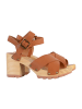 Kickers Kick Wise Leder-Sandalen mit Absatz Braun