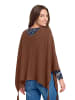Betty Barclay Strick-Poncho mit Fransen in Dark Coffee