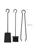 relaxdays Kaminholzregal mit Kaminbesteck in Schwarz - (B)33 x (H)76 x (T)33 cm