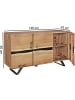 KADIMA DESIGN Sideboard 148 x 85 x 43 cm Massiv-Holz Natur Baumkante Anrichte