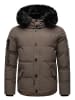 STONE HARBOUR Winterjacke Halvaar in Anthracite mit schwarzem Fell