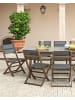 Beliani 2er-Set Gartenstuhl CESANA in Braun/Grau
