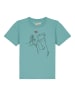wat? Apparel T-Shirt Cathand in Teal Monstera