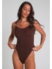 Moda Minx Badeanzug SCRUNCH Irregular Hoop Swimsuit in Coffee