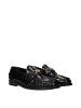 Versace Schwarz Leder Slip-On Loafer
