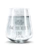 Mr. & Mrs. Panda Trinkglas Eulen Liebe mit Spruch in Transparent