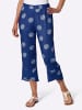 Sieh an! Culotte in royalblau-weiß-bedruckt