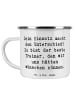 Mr. & Mrs. Panda Camping Emaille Tasse Spruch Trainer Unterschie... in Weiß