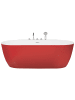 Beliani Freistehende Badewannen ROTSO in Rot/Weiß - (W) 80 x (H) 83 x (L) 170 cm