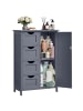 VASAGLE Badezimmerschrank Sofie in Dunkelgrau - (B)30 x (H)82 x (T)55 cm