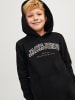 JACK & JONES Junior Sweatshirt JJECALEB VARSITY SWEAT HOODIE JNR in black