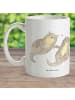 Mr. & Mrs. Panda Tasse Otter Hände halten ohne Spruch in Weiß