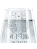 Mr. & Mrs. Panda Trinkglas Biene Verliebt mit Spruch in Transparent