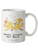 Mr. & Mrs. Panda Tasse Fuchs Beste Eltern der Welt mit Spruch in Weiß