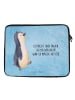 Mr. & Mrs. Panda Laptop Sleeve Pinguin mHerzieren mit Spruch in Eisblau