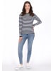 usha BLUE LABEL Women Sweater in navy white