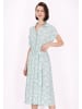 Usha Women Dress in turquoise white