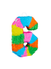 relaxdays 3tlg. Pinata Set "Zahl 6" in Bunt