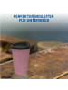 elasto Riffel-Kaffeebecher "ToGo" in raffiniertes rot/schwarz - 300 ml