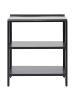 Beliani Gartenküche VILAMA in Schwarz/Silber - (W) 80 x (H) 90 x (L) 50 cm