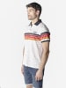 KOROSHI Herren polo mit kurzÃ¤rmligem piquÃ©-allover-design in weiß