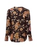 EMILY VAN DEN BERGH  Bluse in mocca mehrfarbig - 0001