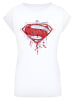 F4NT4STIC T-Shirt DC Comis Superhelden Superman Geo Logo in weiß