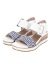 remonte Sandalen in Weiß/Blau