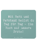 Mr. & Mrs. Panda Mauspad Spruch Arzt Herz Verstand mit Spruch in Meeresbrise