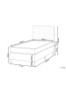 Beliani Doppelbett COUNTESS  in Grau/Braun - (W) 91 x (H) 114 x (L) 205 cm