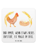 Mr. & Mrs. Panda Tischuntersetzer Huhn Stolz mit Spruch in Weiß